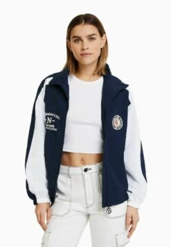 BERSHKA CONTRAST - Leichte Jacke - Royal Blue