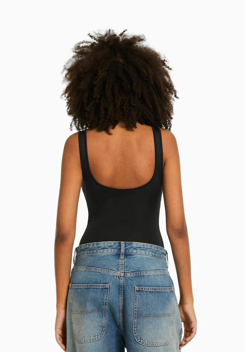 BERSHKA MONOCHROME STRAPPY - Top - Black 5 BERSHKA MONOCHROME STRAPPY - Top - Black – Bild 3