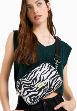 BERSHKA MONOCHROME - Umhängetasche - Black