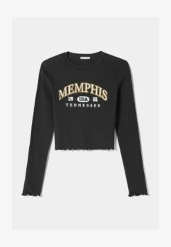 BERSHKA CROPPED - Langarmshirt - Blue 12 BERSHKA CROPPED - Langarmshirt - Blue -Bershka Verkaufsgeschäft 047f176f288f4e14b04fcefd5dea5d7c