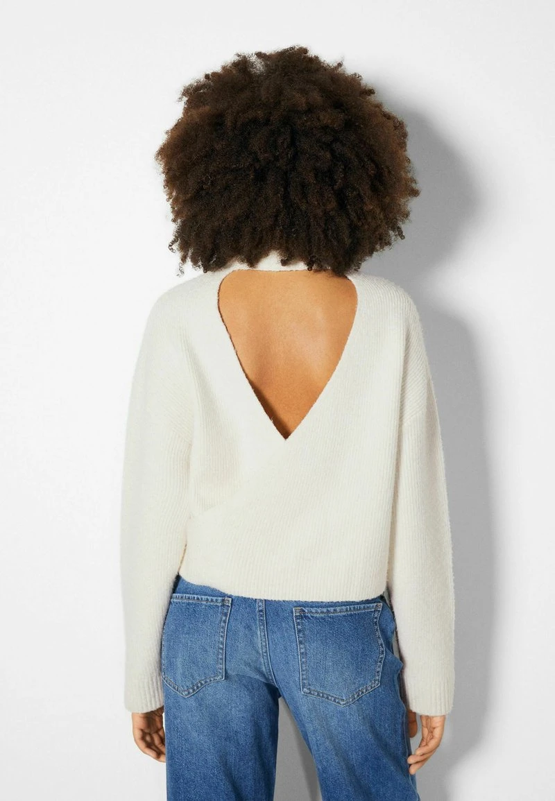 BERSHKA OPEN BACK - Strickpullover - Beige 5 BERSHKA OPEN BACK - Strickpullover - Beige – Bild 3