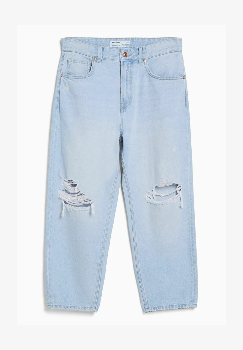BERSHKA LOOSE FIT WITH RIPS - Jeans Relaxed Fit - Light Blue 6 BERSHKA LOOSE FIT WITH RIPS - Jeans Relaxed Fit - Light Blue – Bild 4