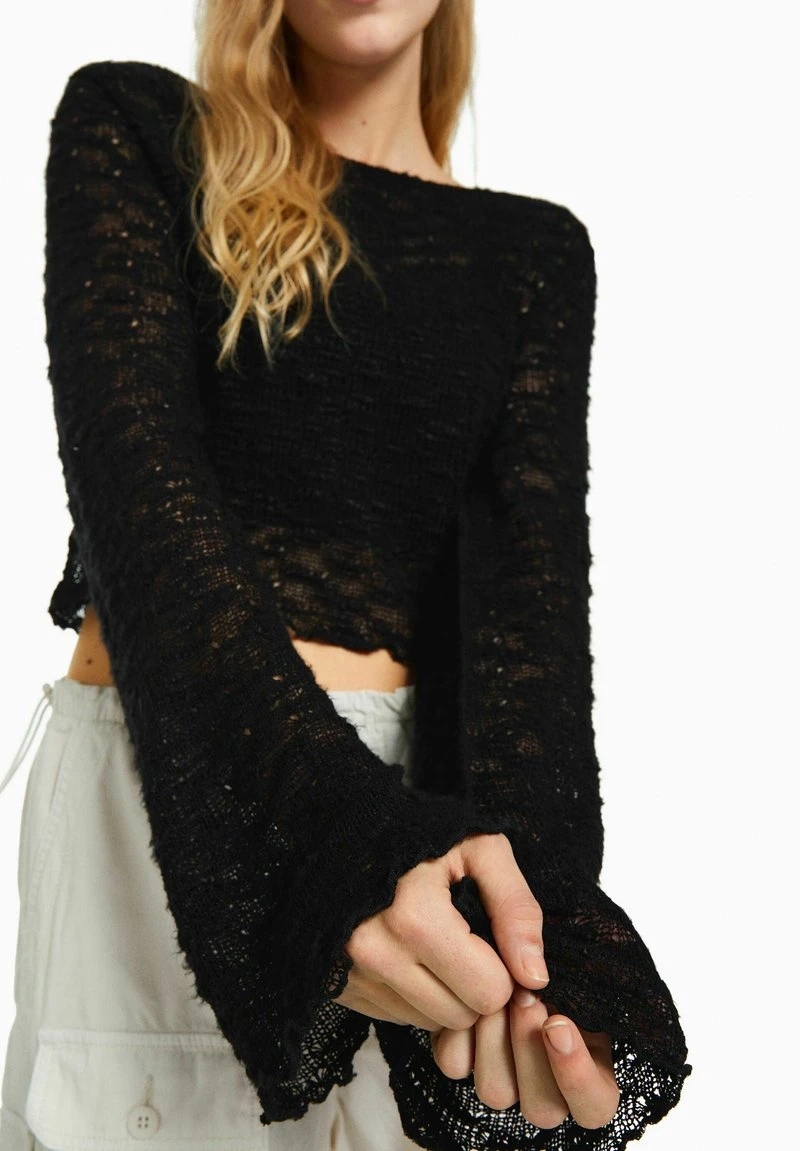 BERSHKA OPEN - Strickpullover - Black 6 BERSHKA OPEN - Strickpullover - Black – Bild 4