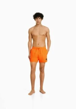 BERSHKA BASIC NEON - Badehose Pants - Orange