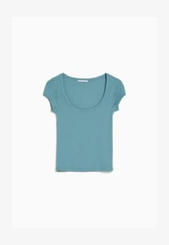 BERSHKA SHORT SLEEVES WITH A ROUND NECK - T-Shirt Basic - Mottled Royal Blue -Bershka Verkaufsgeschäft 082f22b771b6467a818dd5b84e51a51e