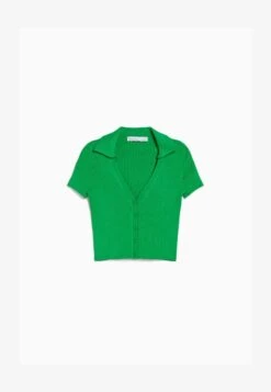 BERSHKA SHORT SLEEVE - Strickjacke - Evergreen 12 BERSHKA SHORT SLEEVE - Strickjacke - Evergreen -Bershka Verkaufsgeschäft 09175429eb114cf7b3332805c5f08e6c