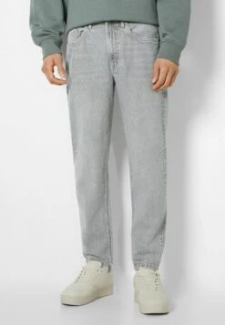 BERSHKA VINTAGE - Jeans Straight Leg - Mottled Light Grey -Bershka Verkaufsgeschäft 0989a666cfec4095ad04487f0810bf7a 1