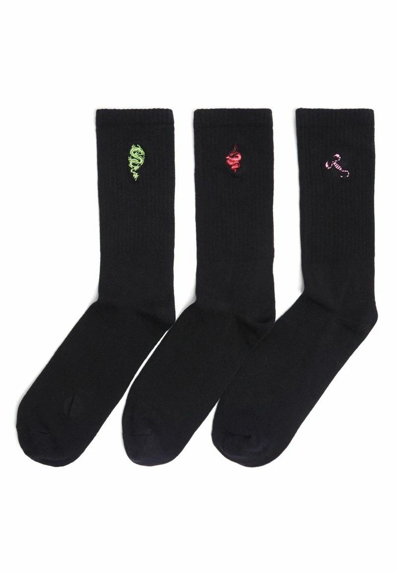 BERSHKA EMBROIDERED SET - Socken - Black 8 BERSHKA EMBROIDERED SET - Socken - Black – Bild 6