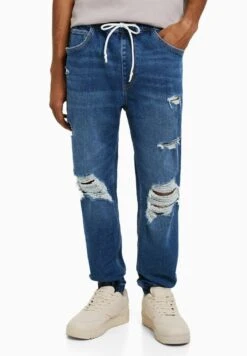 BERSHKA RIPPED - Jeans Tapered Fit - Dark Blue 13 BERSHKA RIPPED - Jeans Tapered Fit - Dark Blue -Bershka Verkaufsgeschäft 0a0c2b7b9a664d3da25ed3b390321ae5 1
