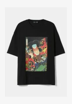 BERSHKA SHORT SLEEVES ASHMOLEON - T-Shirt Print - Black -Bershka Verkaufsgeschäft 0a30c6aaf68a4e59a60b556db02aae30