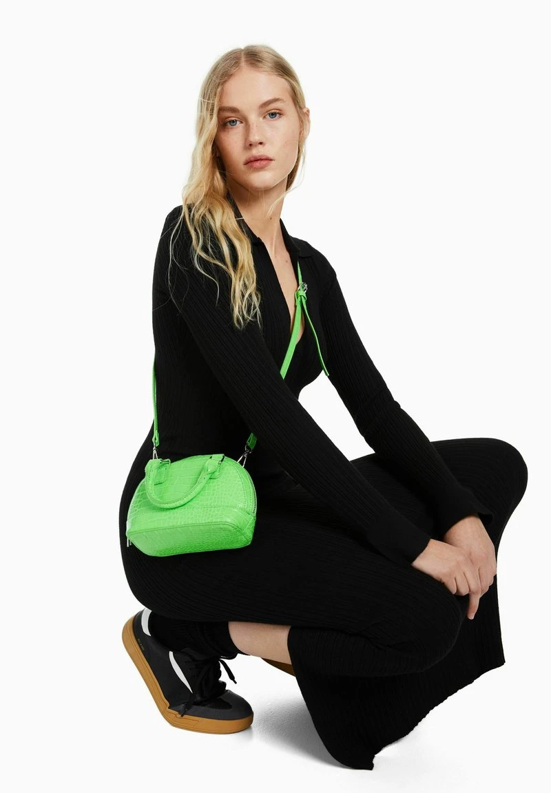 BERSHKA MINI MOCK CROC - Handtasche - Green 4 BERSHKA MINI MOCK CROC - Handtasche - Green – Bild 2