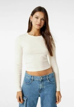 BERSHKA Langarmshirt - Off White