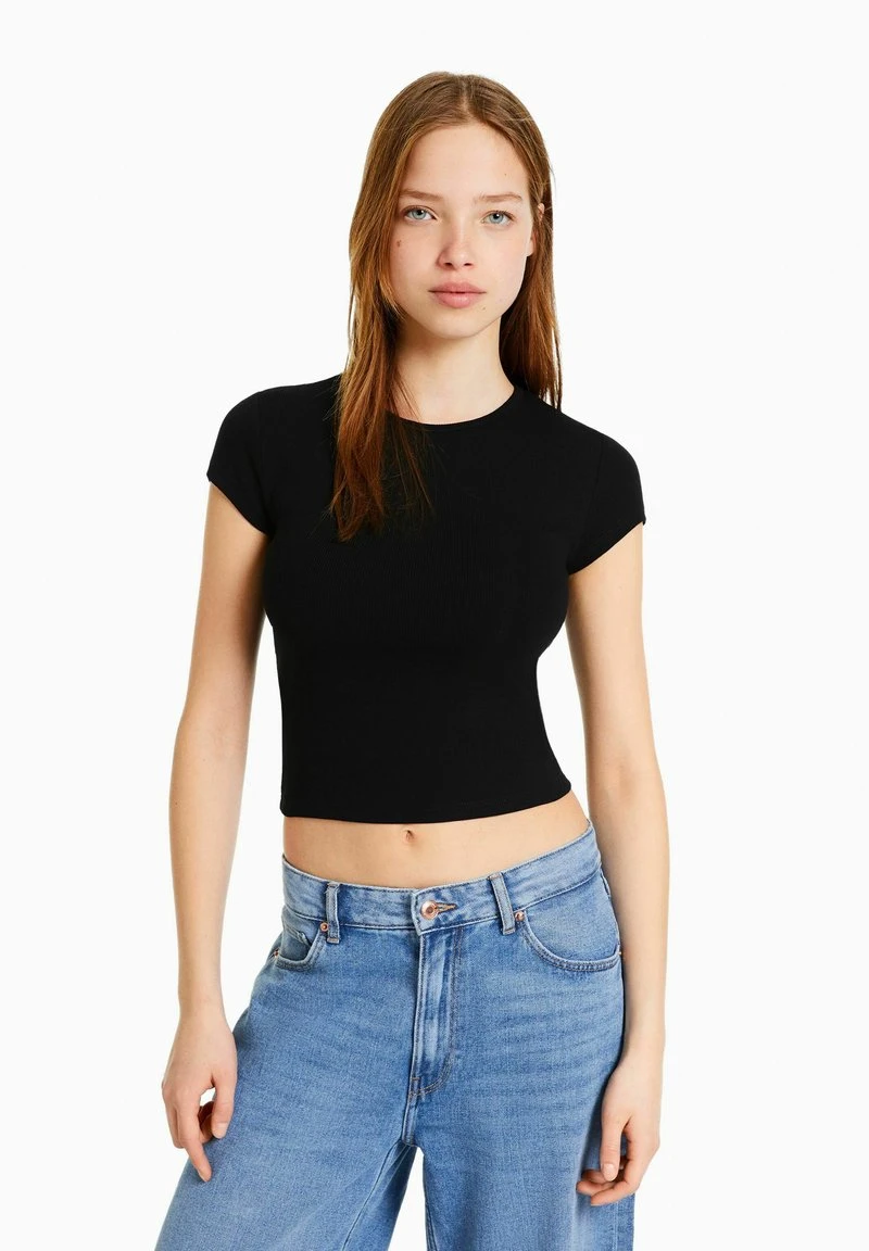 BERSHKA 2-PACK - T-Shirt Basic - White 5 BERSHKA 2-PACK - T-Shirt Basic - White – Bild 3