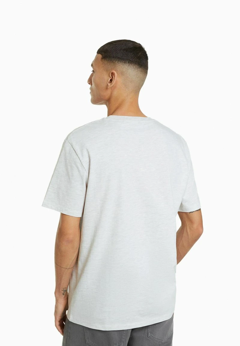 BERSHKA EASY FIT - T-Shirt Basic - Grey 5 BERSHKA EASY FIT - T-Shirt Basic - Grey – Bild 3