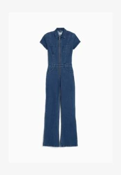 BERSHKA WITH SHORT SLEEVES AND ZIP - Jumpsuit - Dark Blue -Bershka Verkaufsgeschäft 0fd0886d4e47468fb10aad882fe95309