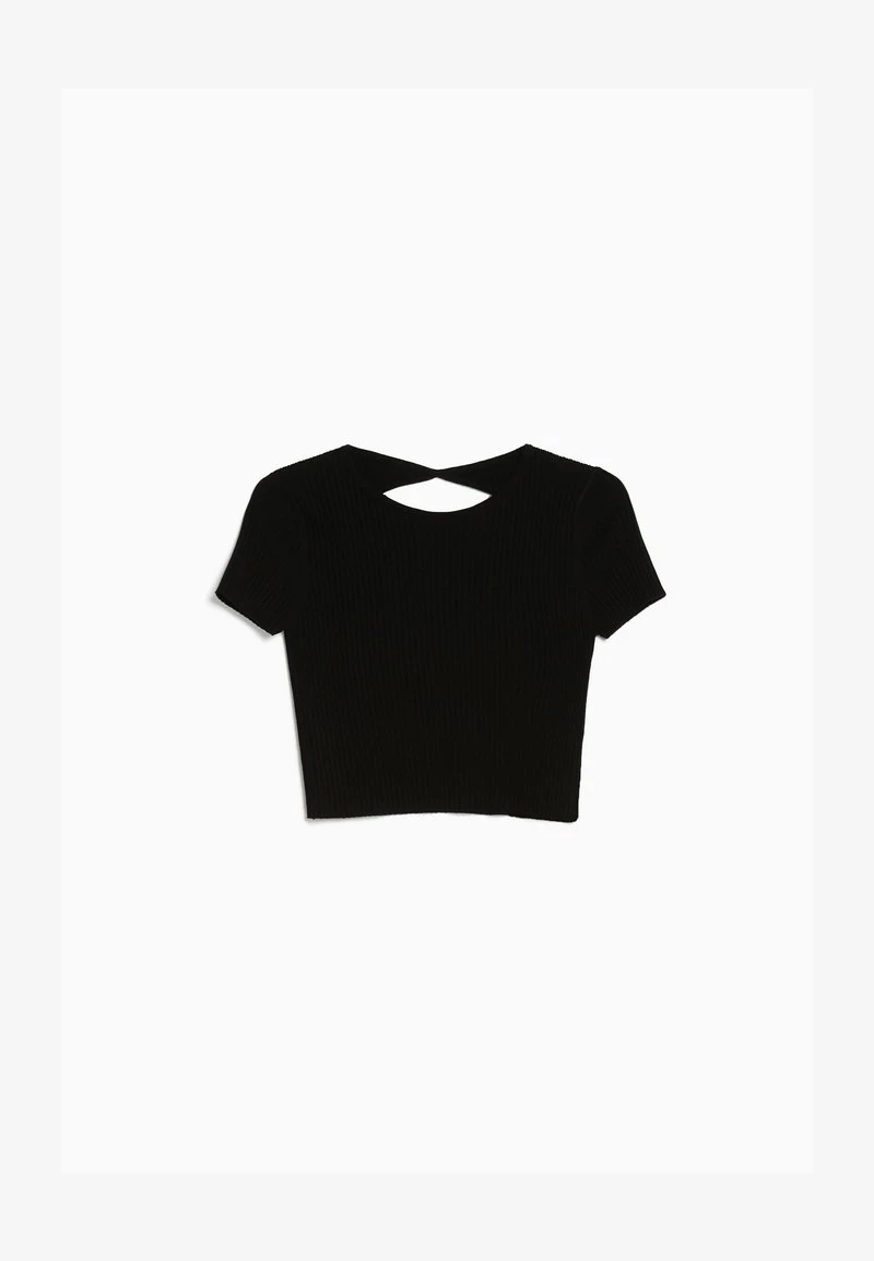 BERSHKA OPEN BACK SHORT SLEEVE - T-Shirt Basic - Black 7 BERSHKA OPEN BACK SHORT SLEEVE - T-Shirt Basic - Black – Bild 5