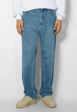 BERSHKA Jeans Straight Leg - Dark Blue