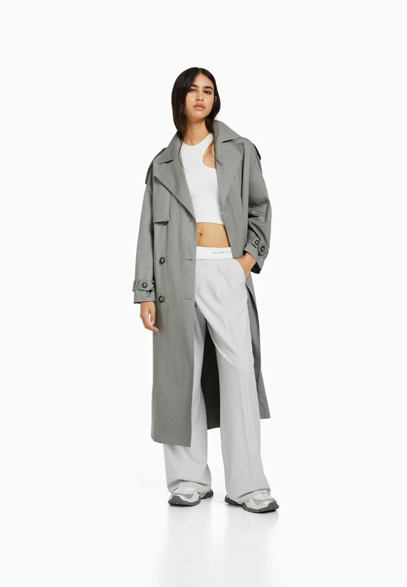 BERSHKA Trenchcoat - Grey 3 BERSHKA Trenchcoat - Grey