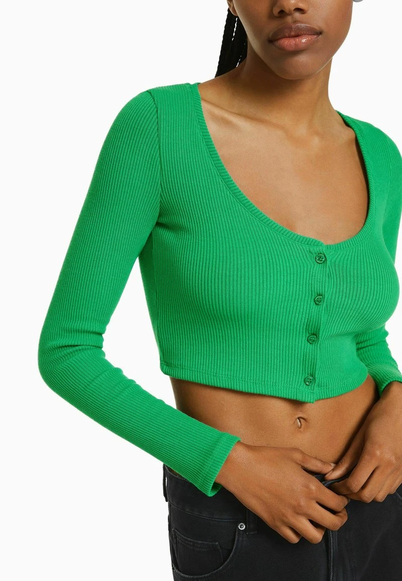 BERSHKA BUTTONED - Strickjacke - Evergreen 6 BERSHKA BUTTONED - Strickjacke - Evergreen – Bild 4