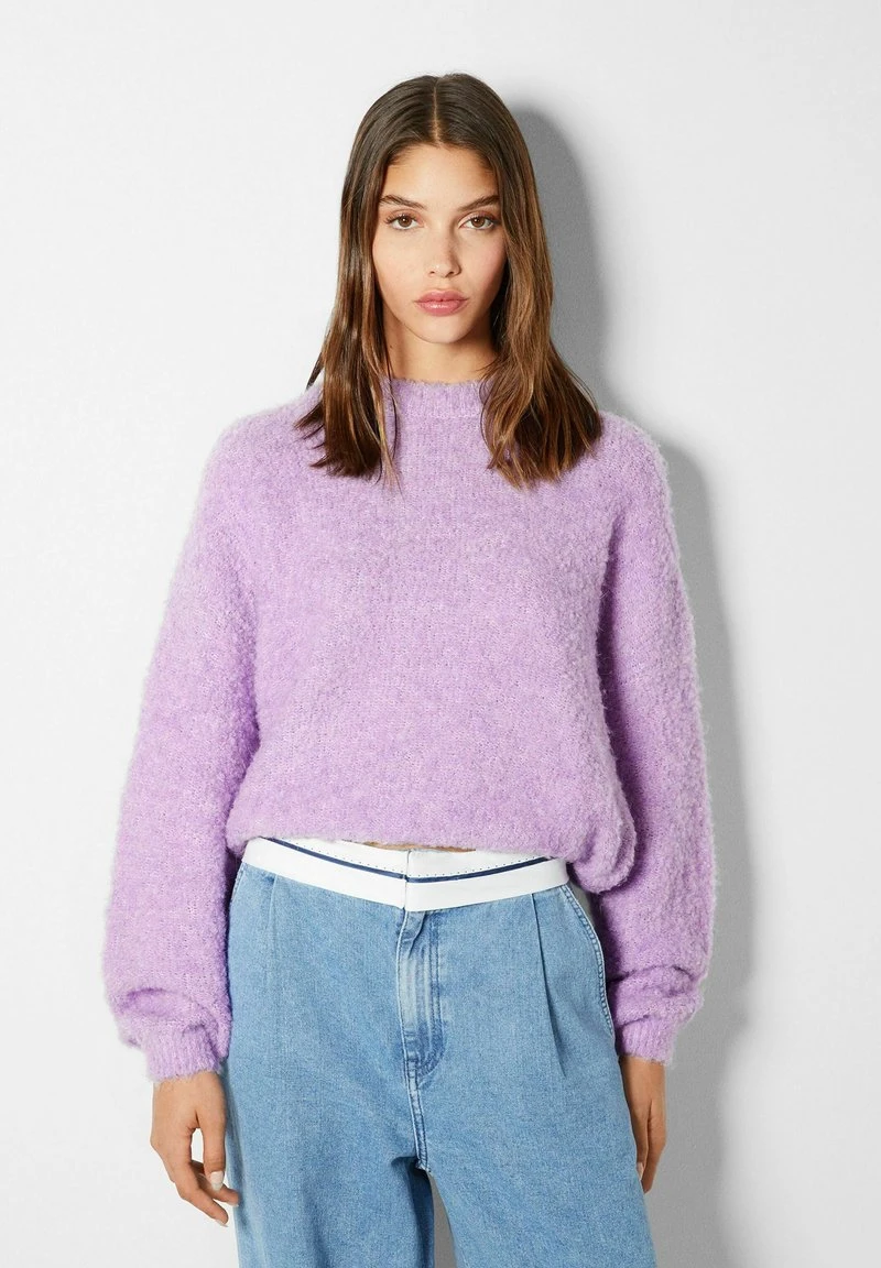 BERSHKA ROUND NECK - 07472376 - Strickpullover - Mauve 3 BERSHKA ROUND NECK - 07472376 - Strickpullover - Mauve