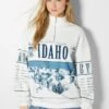 BERSHKA HIGH NECK ZIP-PRINT - Sweatshirt - White 2 BERSHKA HIGH NECK ZIP-PRINT - Sweatshirt - White -Bershka Verkaufsgeschäft 17286172c10a422db61126143395a941