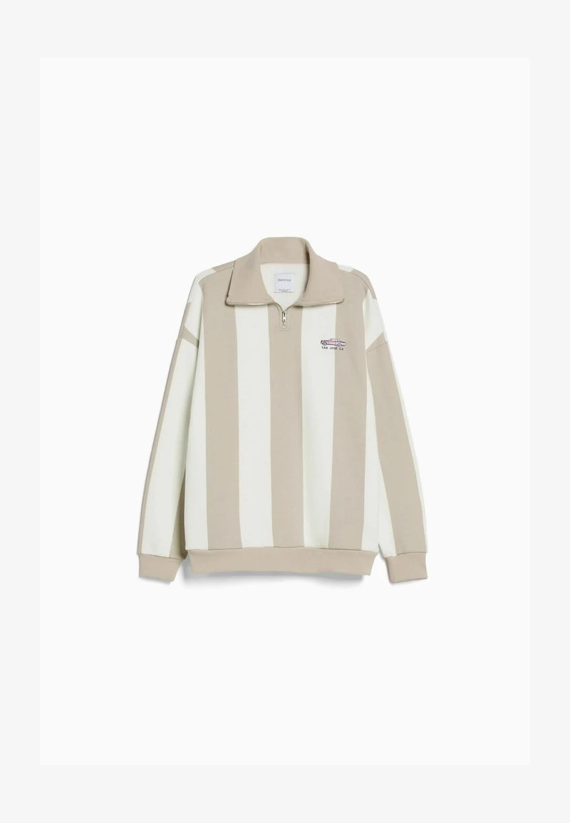 BERSHKA STRIPED WITH ZIP - Sweatshirt - Light Grey 7 BERSHKA STRIPED WITH ZIP - Sweatshirt - Light Grey – Bild 5