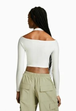 BERSHKA WITH DETAIL - Langarmshirt - Off-white 10 BERSHKA WITH DETAIL - Langarmshirt - Off-white -Bershka Verkaufsgeschäft 17b9c5442b6c4059b274848c0a5f6305