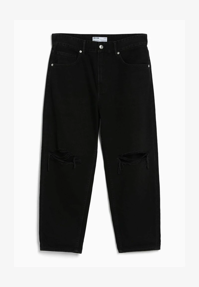 BERSHKA LOOSE FIT WITH RIPS - Jeans Relaxed Fit - Black 6 BERSHKA LOOSE FIT WITH RIPS - Jeans Relaxed Fit - Black – Bild 4