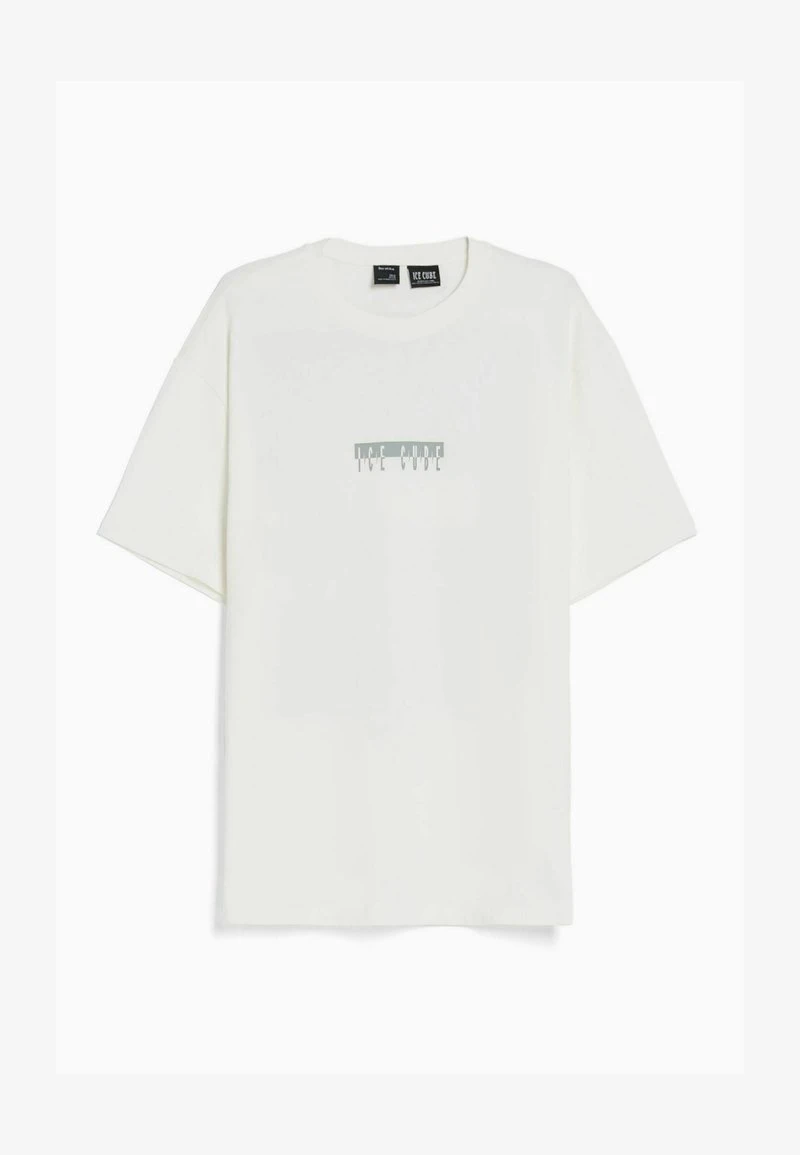 BERSHKA BOXY FIT SHORT SLEEVE WITH ICE CUBE - T-Shirt Print - White 7 BERSHKA BOXY FIT SHORT SLEEVE WITH ICE CUBE - T-Shirt Print - White – Bild 5
