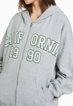 BERSHKA PRINTED OVERSIZE - Sweatjacke - Mottled Grey 11 BERSHKA PRINTED OVERSIZE - Sweatjacke - Mottled Grey -Bershka Verkaufsgeschäft 19fcd4eabf5e43eea1e66a24b48a90ea