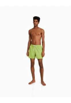 BERSHKA BASIC - Badeshorts - Green -Bershka Verkaufsgeschäft 1aa05e32880c42b7a395a10590002fca