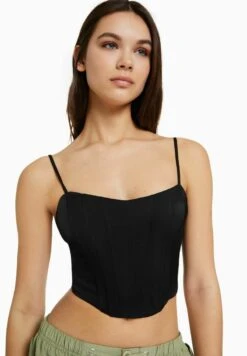 BERSHKA STRAPPY - CORSET - Top - Black 11 BERSHKA STRAPPY - CORSET - Top - Black -Bershka Verkaufsgeschäft 1abb131fe09342718d0f880173843b3a