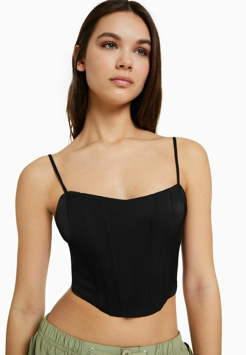 BERSHKA STRAPPY - CORSET - Top - Black 6 BERSHKA STRAPPY - CORSET - Top - Black – Bild 4