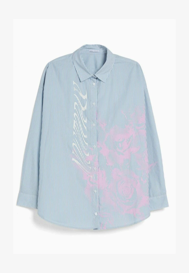 BERSHKA LONG SLEEVE STRIPED - Hemdbluse - Blue 7 BERSHKA LONG SLEEVE STRIPED - Hemdbluse - Blue – Bild 5