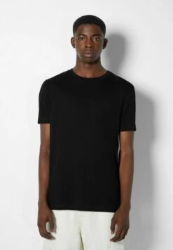 BERSHKA SHORT SLEEVE - T-Shirt Basic - Black