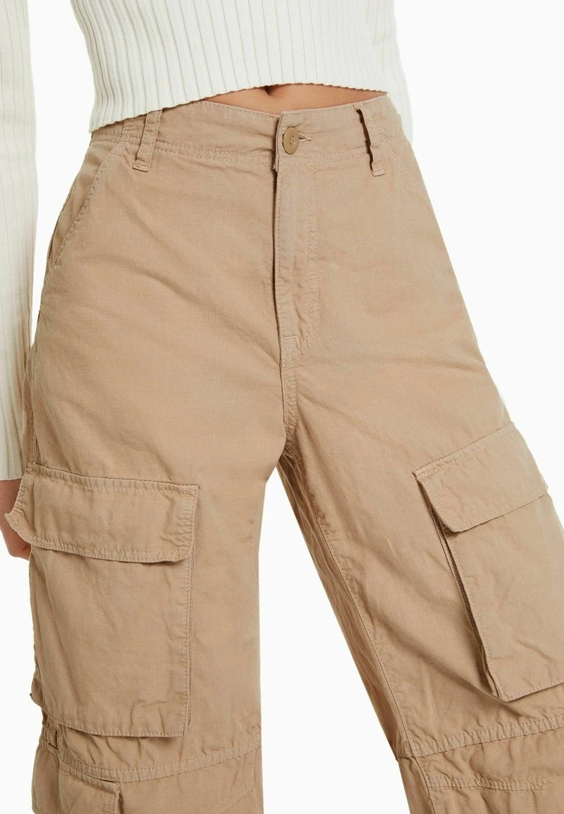 BERSHKA WITH DRAWSTRING - Cargohose - Camel 5 BERSHKA WITH DRAWSTRING - Cargohose - Camel – Bild 3