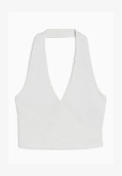 BERSHKA HALTERNECK - Top - White -Bershka Verkaufsgeschäft 1eb957deadc94c24a8a4bf79b0fcffc9
