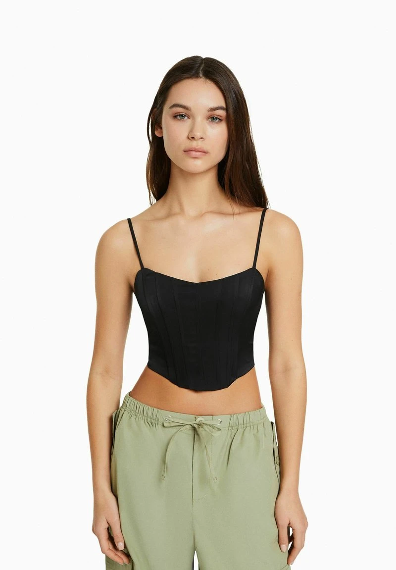 BERSHKA STRAPPY - CORSET - Top - Black 3 BERSHKA STRAPPY - CORSET - Top - Black