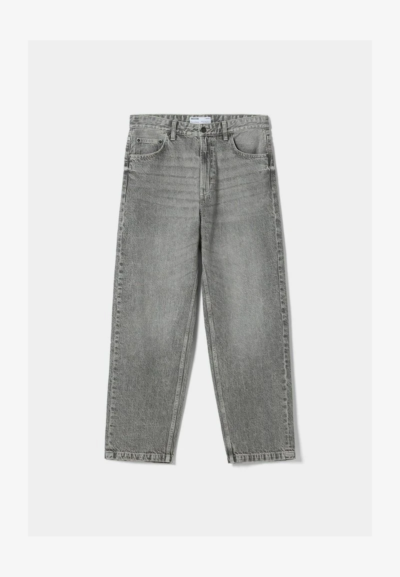 BERSHKA COLOURED-BAGGY - Jeans Straight Leg - Mottled Light Grey 6 BERSHKA COLOURED-BAGGY - Jeans Straight Leg - Mottled Light Grey – Bild 4