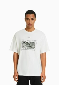 BERSHKA BOXY - T-Shirt Print - Off White -Bershka Verkaufsgeschäft 212f7ade8cbe42d68c0e3182b971cad8