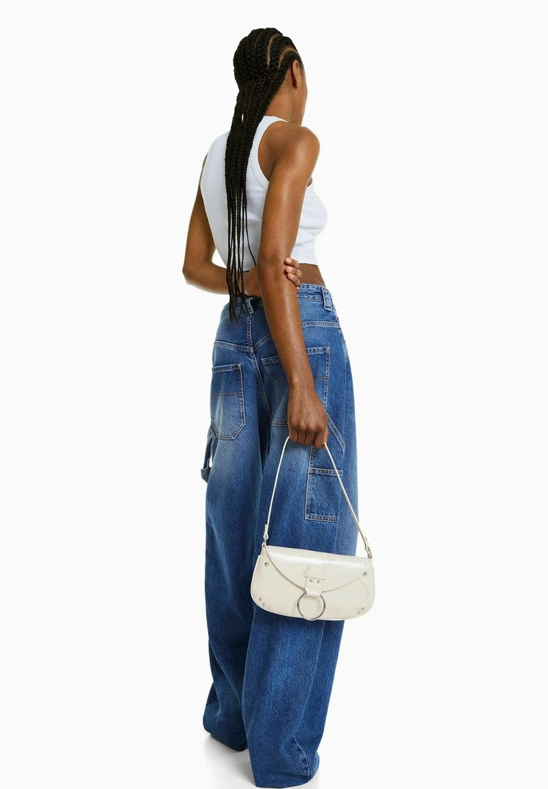 BERSHKA HANDLE AND FLAP - Handtasche - Beige 4 BERSHKA HANDLE AND FLAP - Handtasche - Beige – Bild 2