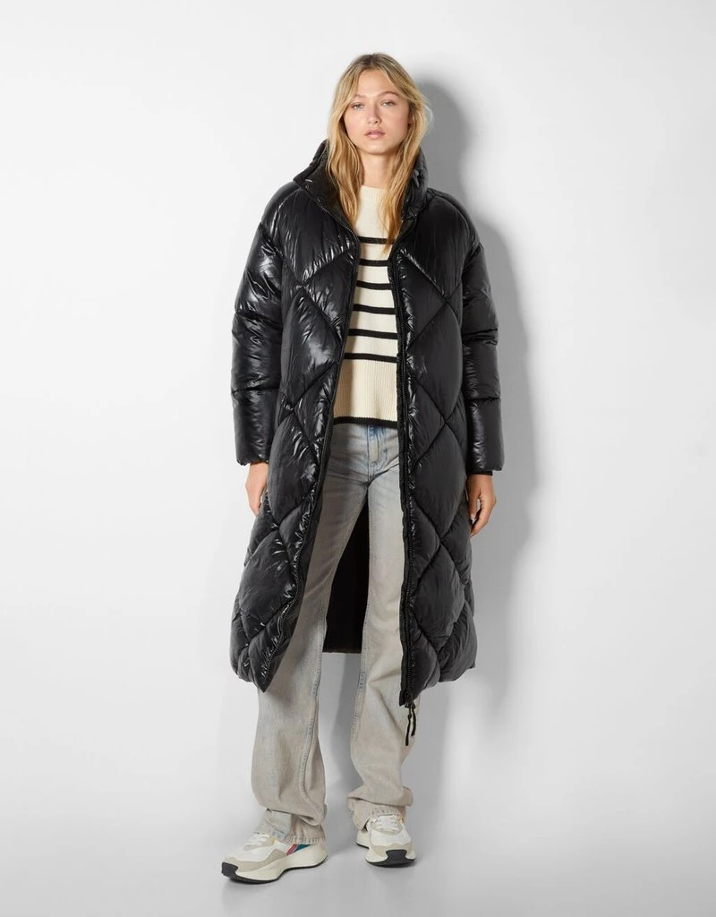 BERSHKA Wintermantel - Black 8 BERSHKA Wintermantel - Black – Bild 6