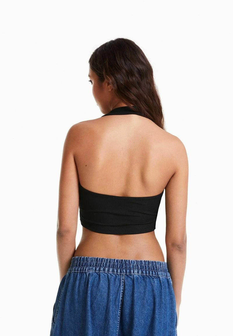 BERSHKA HALTERNECK - Top - Black 5 BERSHKA HALTERNECK - Top - Black – Bild 3