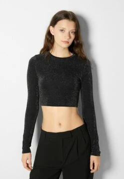 BERSHKA Langarmshirt - Black