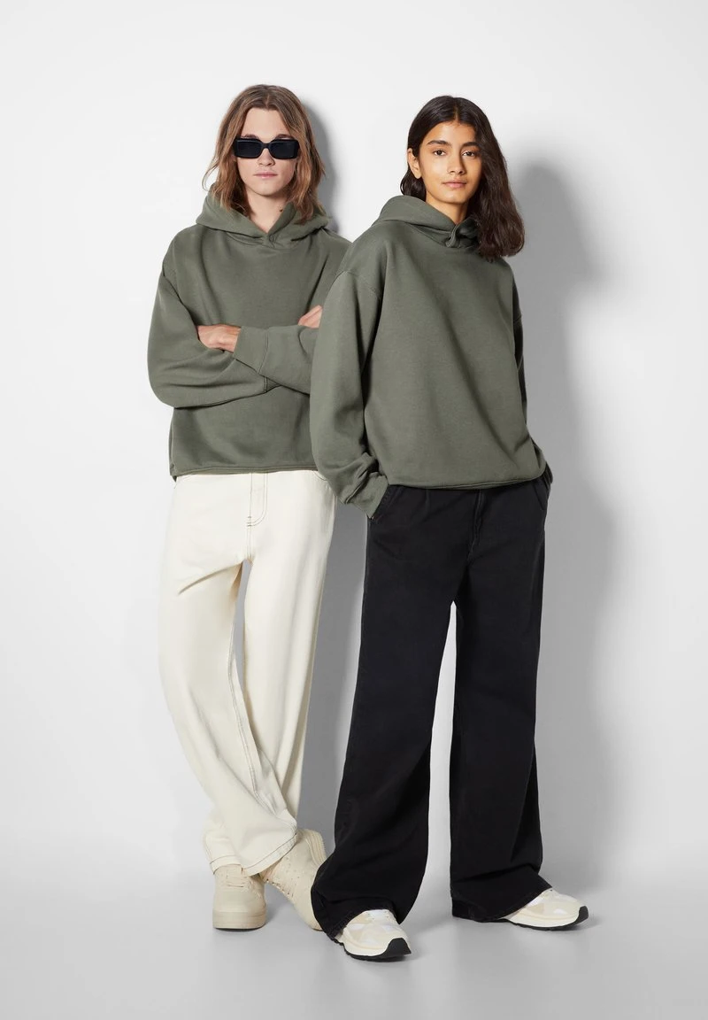 BERSHKA BOXY 07643127 - Kapuzenpullover - Khaki 4 BERSHKA BOXY 07643127 - Kapuzenpullover - Khaki – Bild 2