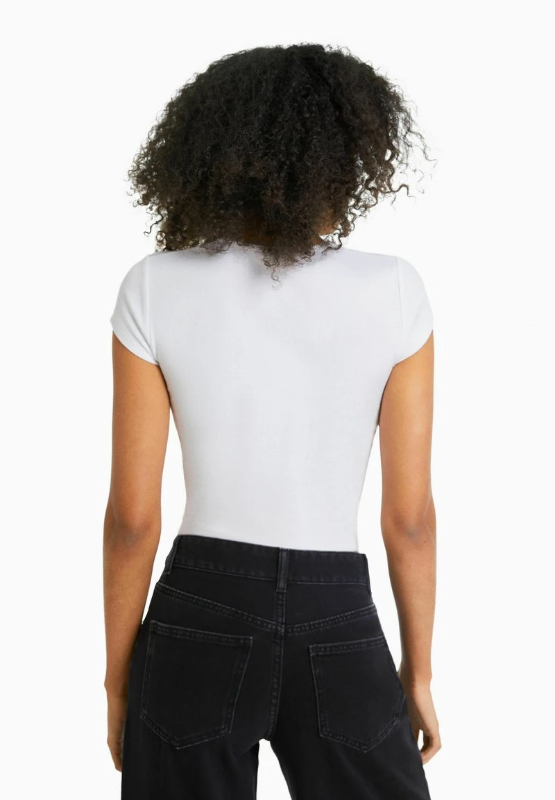 BERSHKA 2-PACK - T-Shirt Basic - White 6 BERSHKA 2-PACK - T-Shirt Basic - White – Bild 4