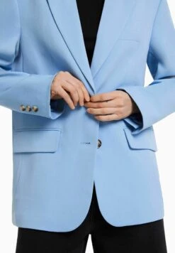 BERSHKA TAILORED CUT - Kurzmantel - Light Blue -Bershka Verkaufsgeschäft 273ae56589084f49ae5f609e45a4f238