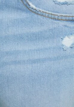 BERSHKA RIPPED - Jeans Shorts - Light Blue Denim -Bershka Verkaufsgeschäft 2a79c9a11a724f3a9e6b5c9e559ea155