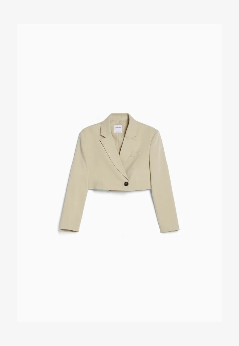 BERSHKA CROPPED TAILORED TWILL - Blazer - Camel 7 BERSHKA CROPPED TAILORED TWILL - Blazer - Camel – Bild 5