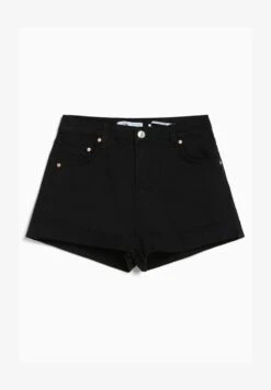 BERSHKA COMFORT WITH TURN-UP HEMS - Shorts - Black -Bershka Verkaufsgeschäft 2bd5ab37523143b998d1f6771430a66d